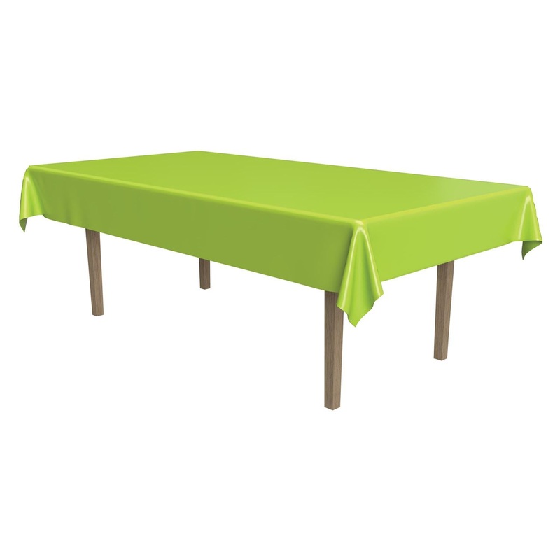 Plastic Rectangular Party Tablecover - lime green