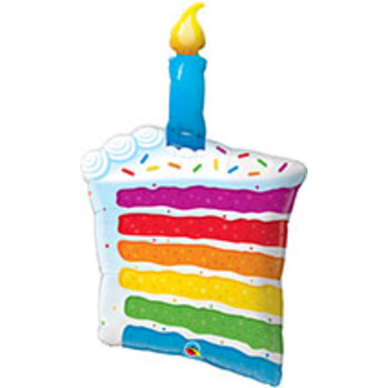 Rainbow Cake and Candle