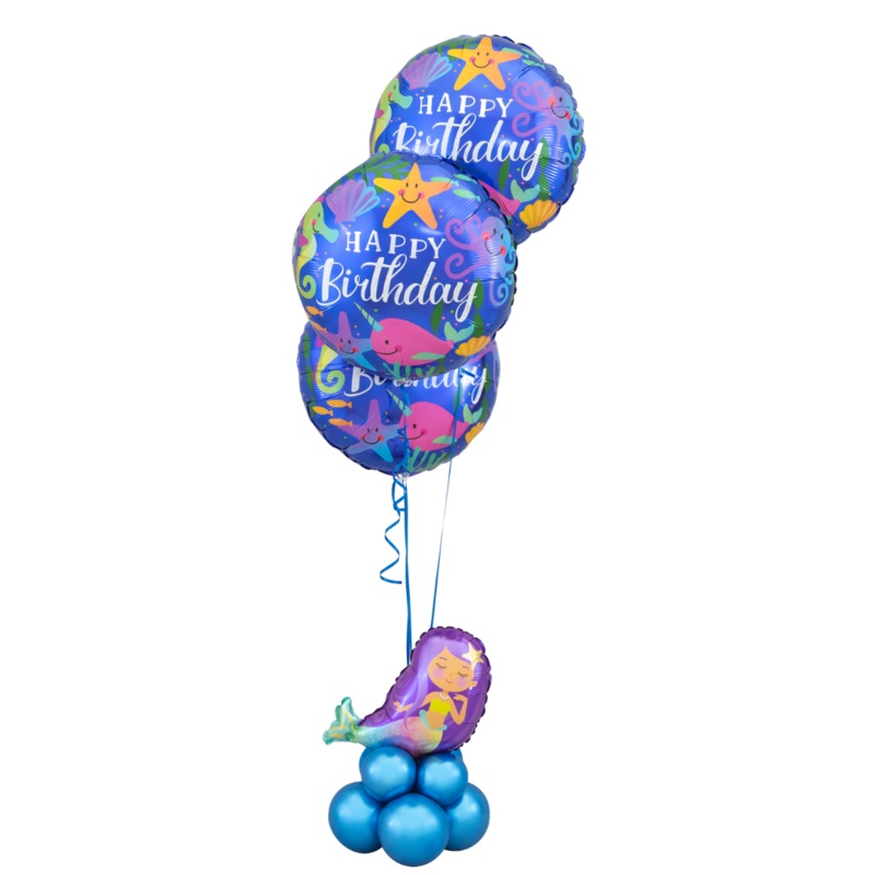 Swimming Mermaid Birthday Basic Bouquet