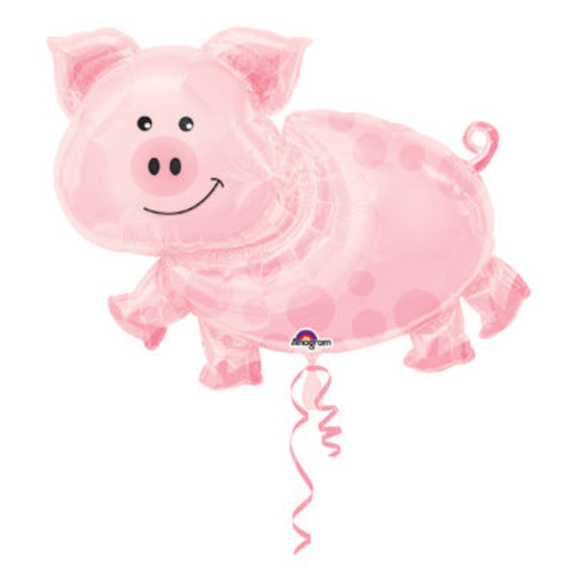 Walking Pig 35" Foil Balloon