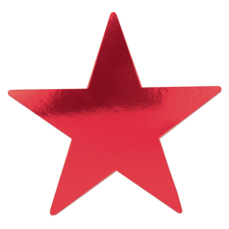 15 Inch Foil Party Star Cutout- Red