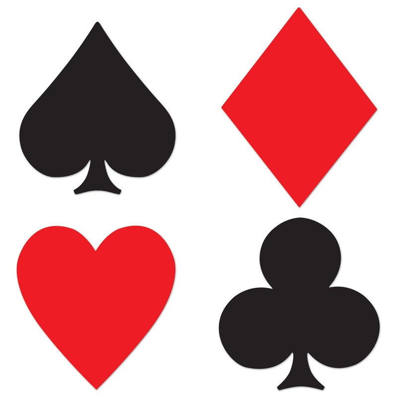 Card Suit Party Cutouts (4 per Package)