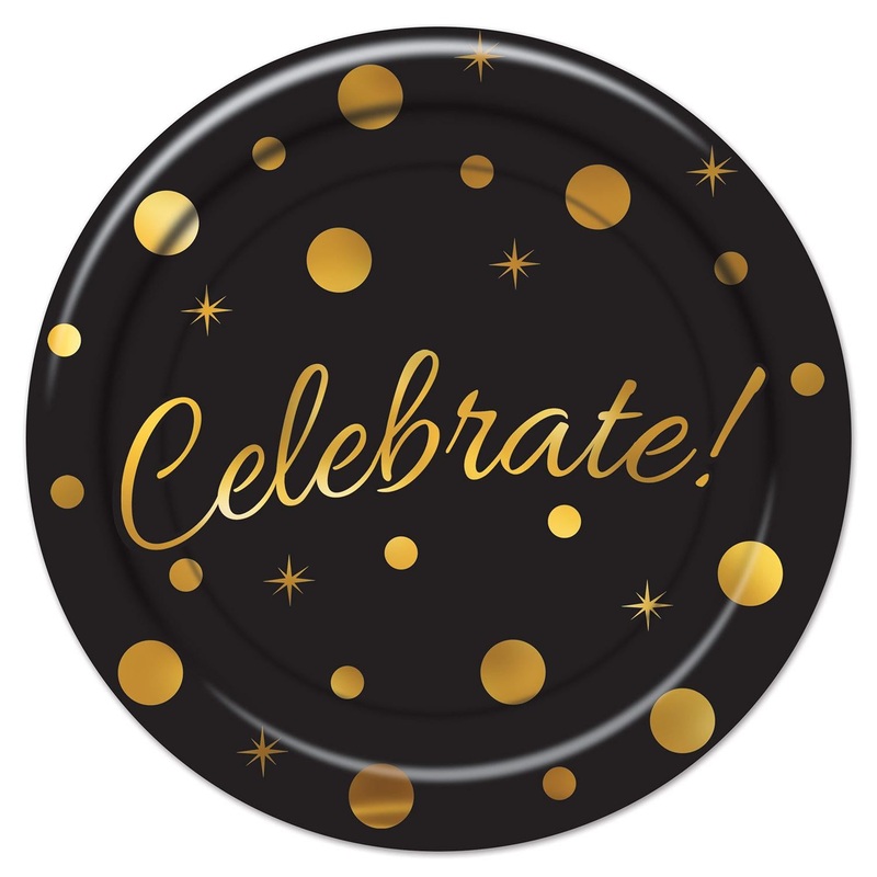 Celebrate! Party Paper Plates 7 inch (8 per Package)