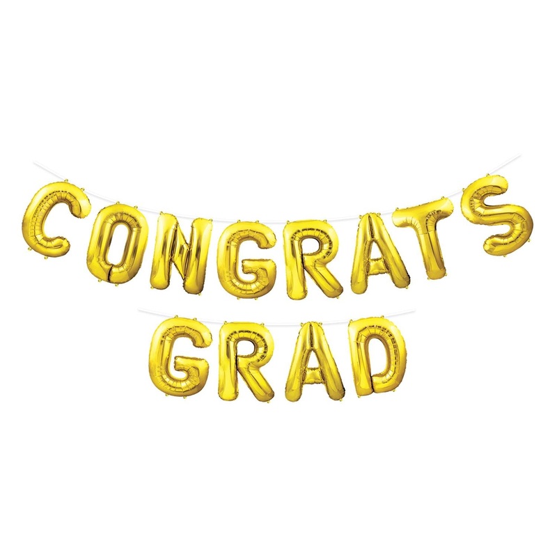 Congrats Grad Graduation Party Balloon Streamer (6 Per Case)