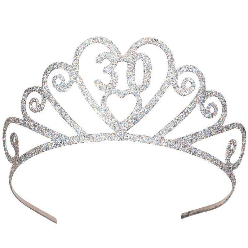 Glittered Metal 30th Birthday Party Tiara