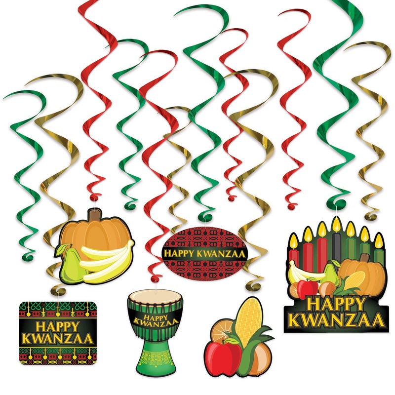 Happy Kwanzaa Whirls (12 per Package)