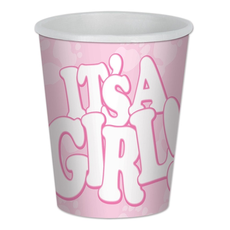 It's A Girl! Beverage Cups (8 per Package)