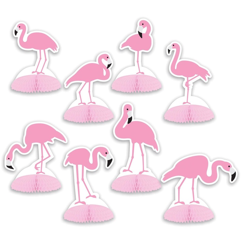 Luau Party Flamingo Mini Centerpieces (8 per Package)
