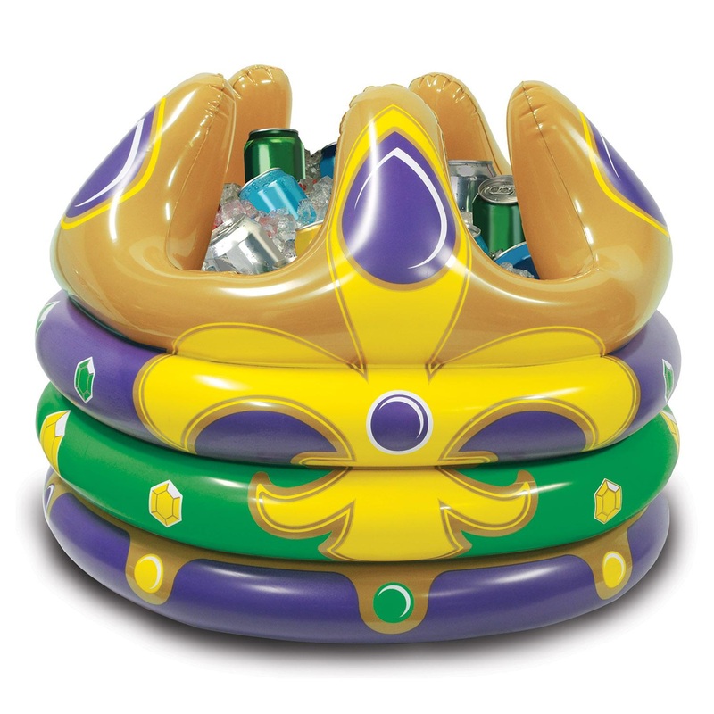 Mardi Gras Inflatable Crown Cooler