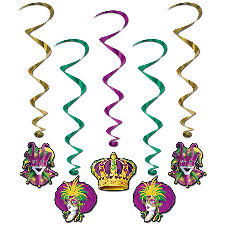 Mardi Gras Whirls (5 per Package)