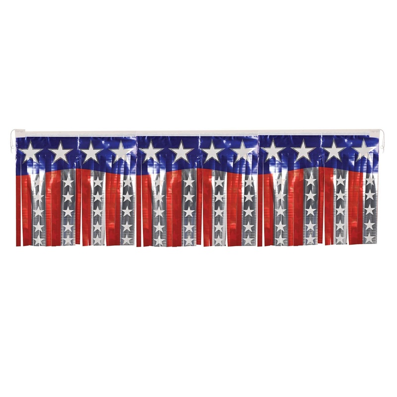 Metallic Stars & Stripes Party Fringe Banner