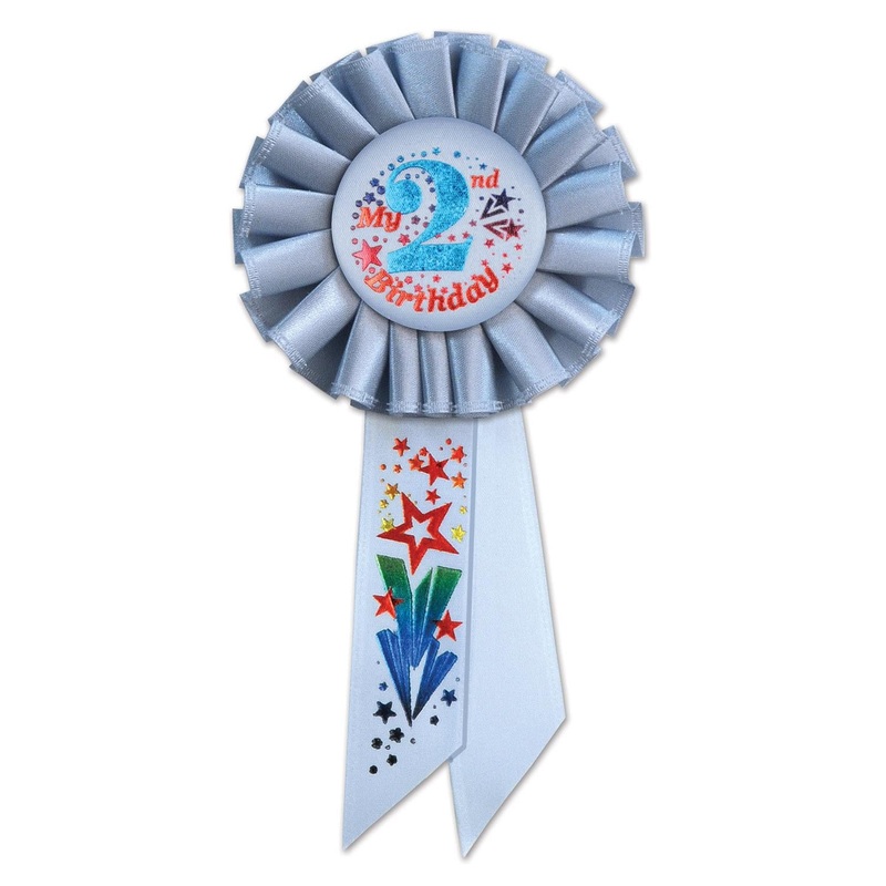 My 2nd Birthday Rosette - blue