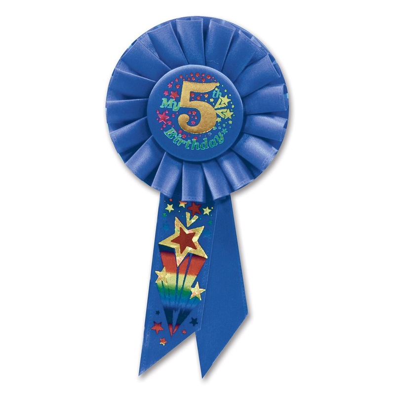 My 5th Birthday Rosette - blue