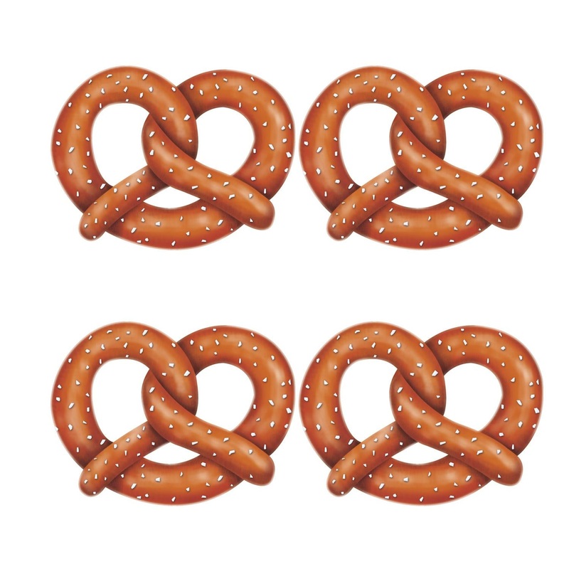 Oktoberfest Pretzel Cutout Decorations (4 per Package)