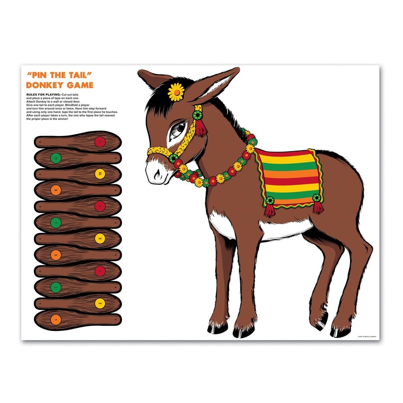 Pin the Tail Donkey Game