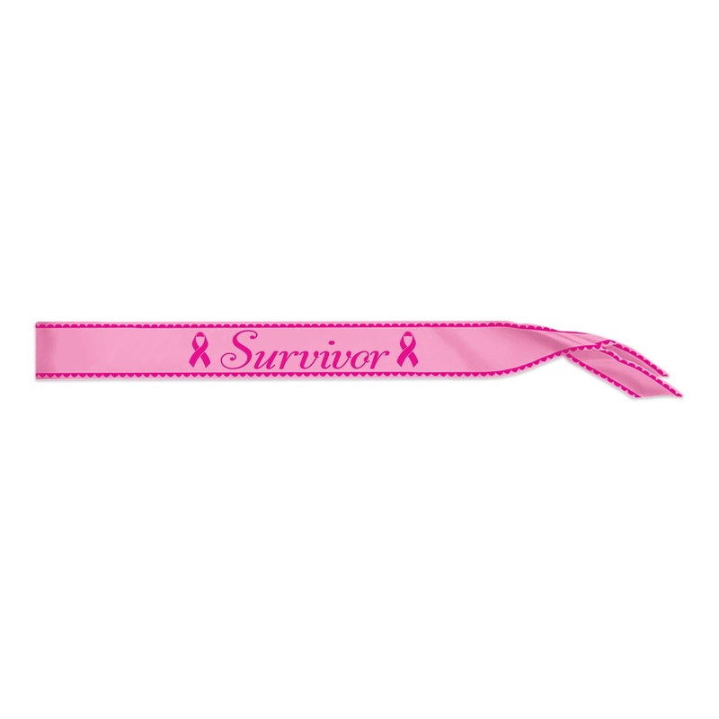 Pink Ribbon "Survivor" Satin Sash