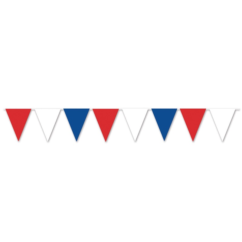 Red - White & Blue Pennant Party Banner