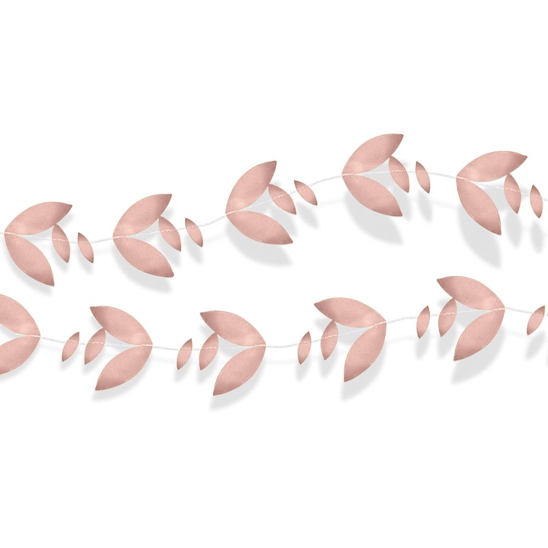 Rose Gold Foil Leaves Party Garland (12 Per Case)