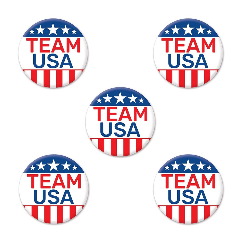 Team USA Party Buttons (5 per Package)
