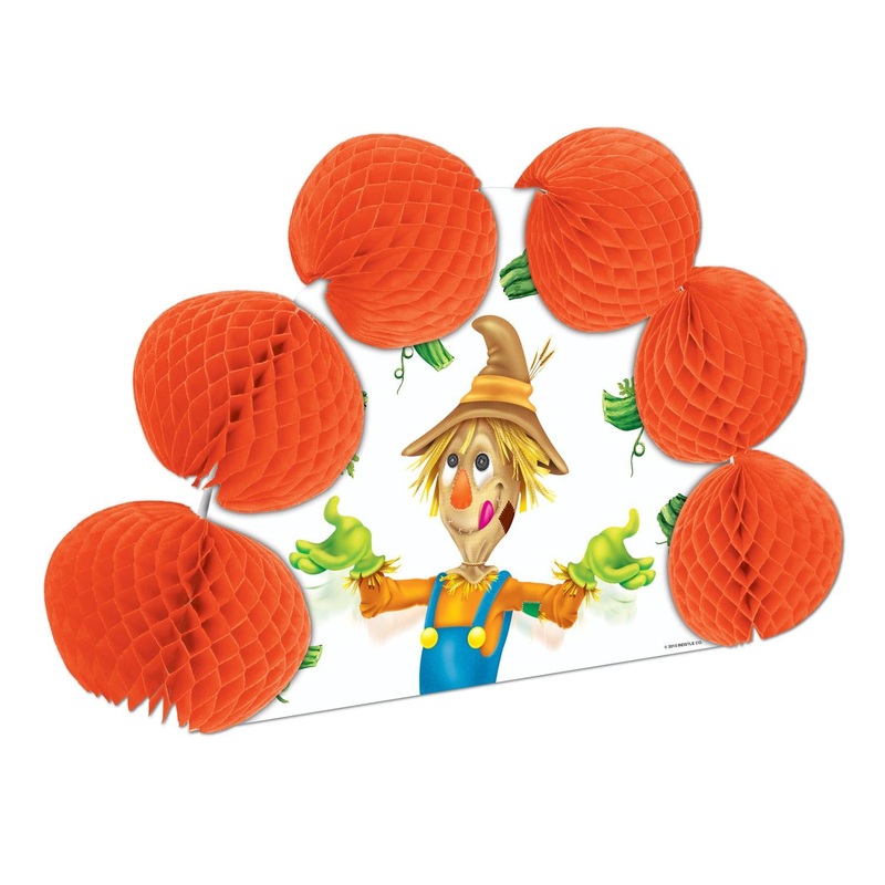 Thanksgiving Scarecrow 2-Sided Pop-Over Centerpiece