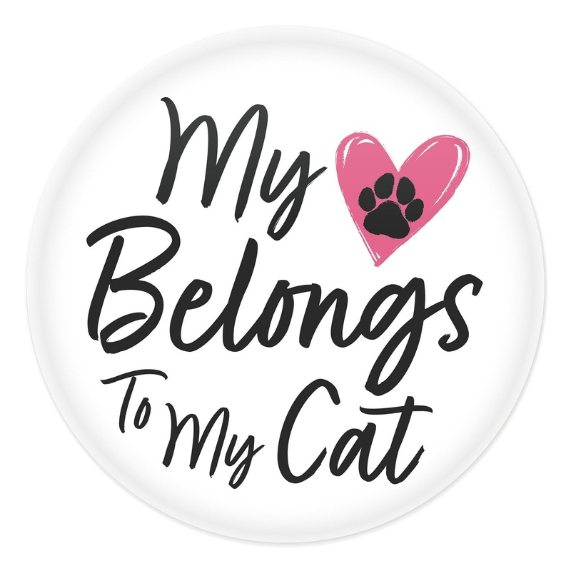 Valentine's Day My Heart Belongs To My Cat Button