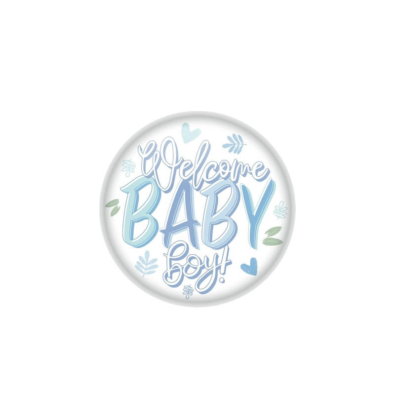 Welcome Baby Boy! Button (6 Per Case)