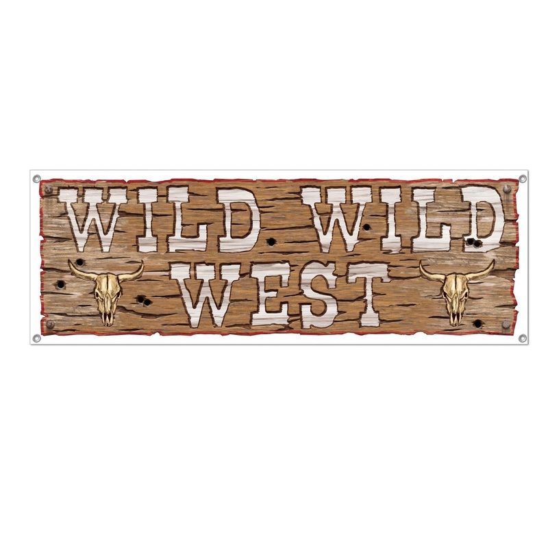 Wild Wild West Party Sign Banner