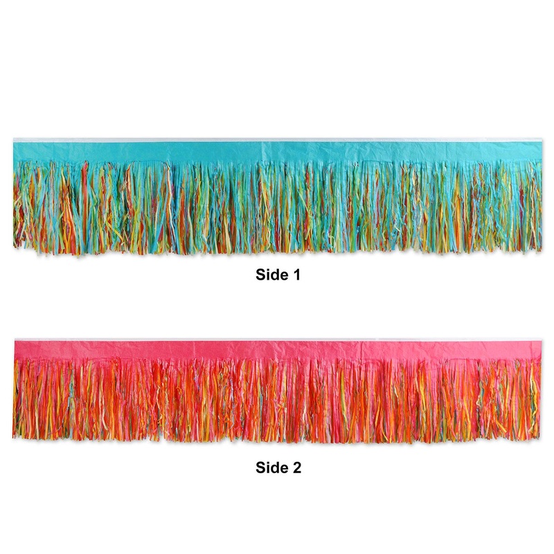 6-Ply Party Tissue Fringe Drape - multi-color