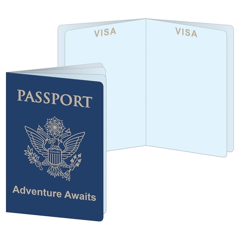 Around The World Party Passports (4 per Package)