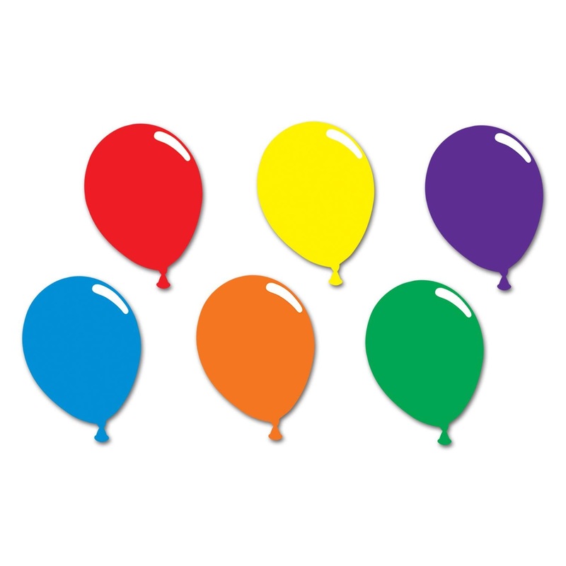 Birthday Party printed Balloon Silhouettes (24 per Case)
