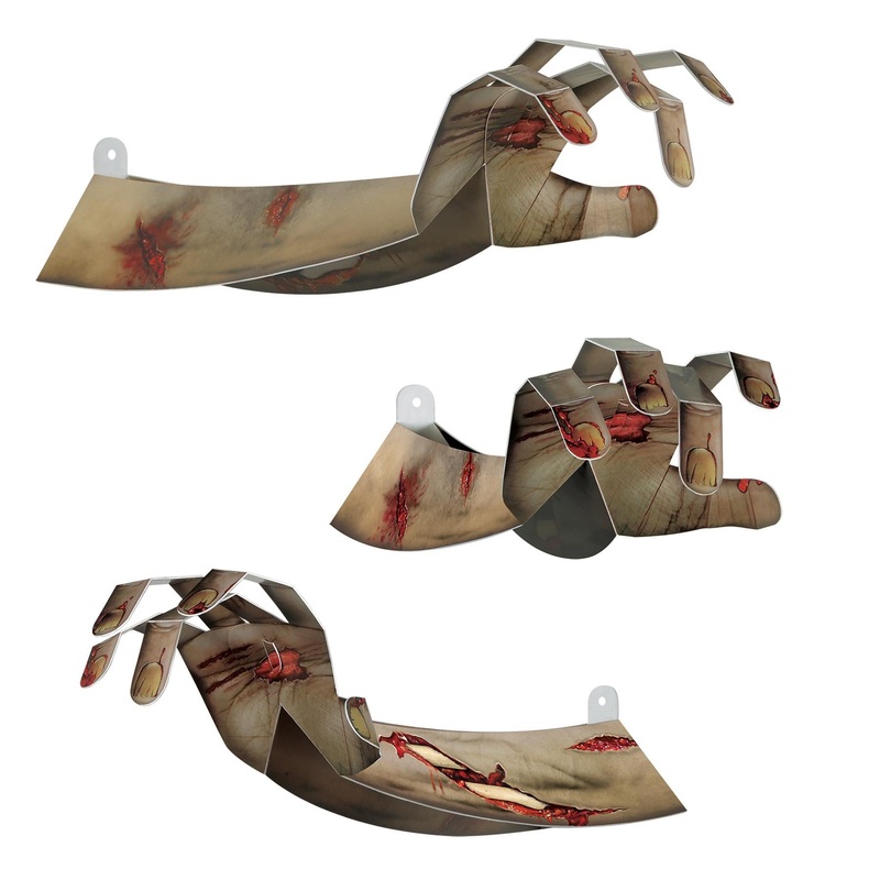 Halloween 3-D Zombie Hands (4 per Package)