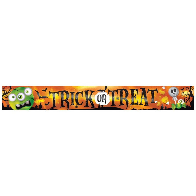 Halloween Metallic Trick Or Treat Banner