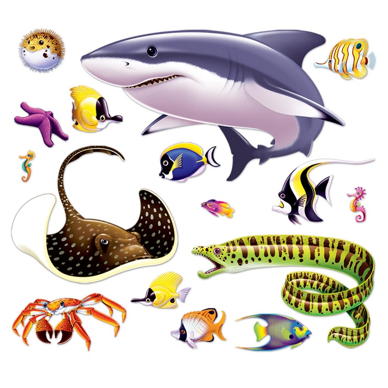 Luau Party Marine Life Props (16 per Package)