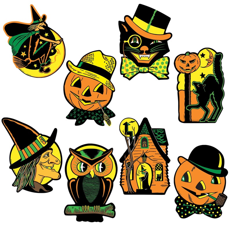 Packaged Vintage Halloween Cutouts (4 per Package)