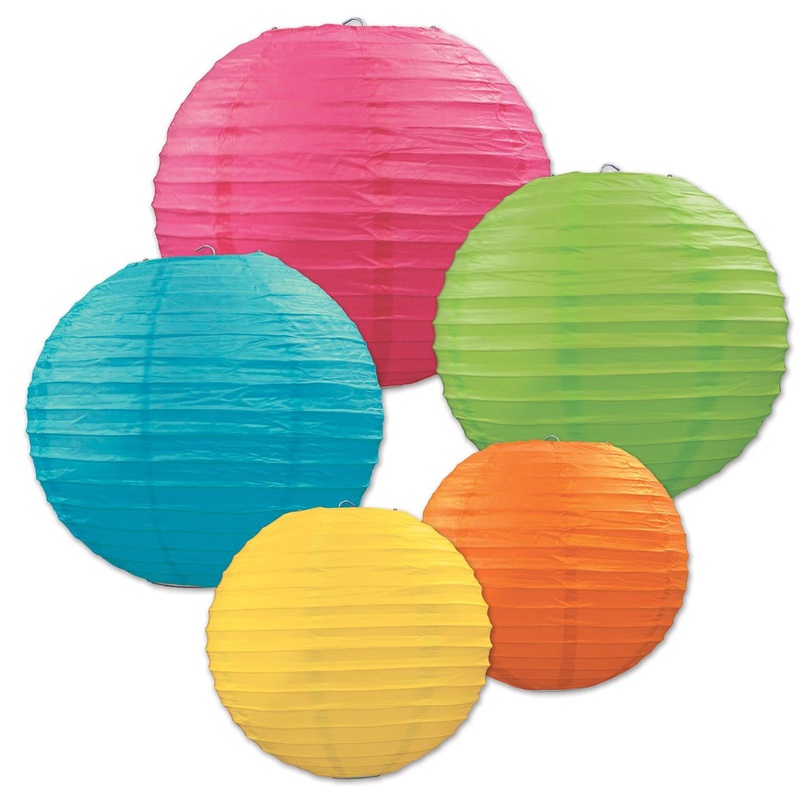 Party Paper Lantern Assortment (5 per Package)