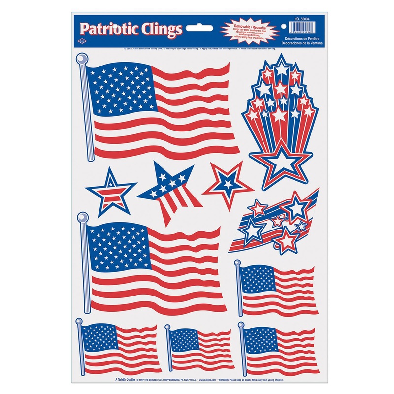 Patriotic Party Clings (11 per Package)