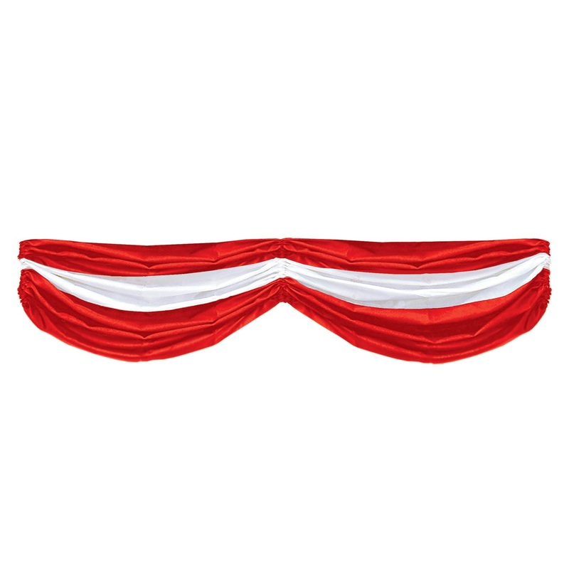 Red & White Party Fabric Bunting