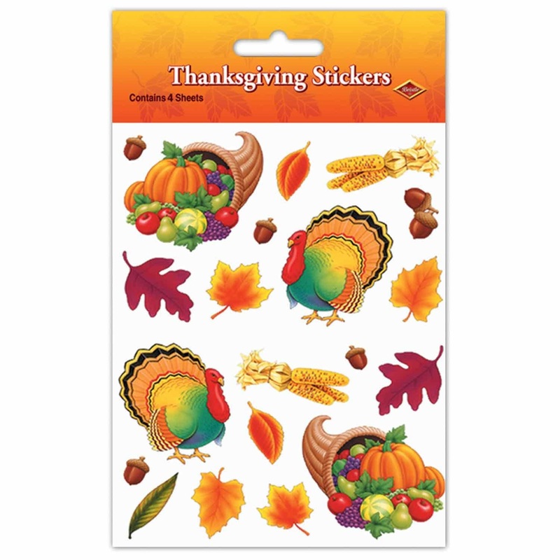 Thanksgiving Stickers (4 Sheets per Package)