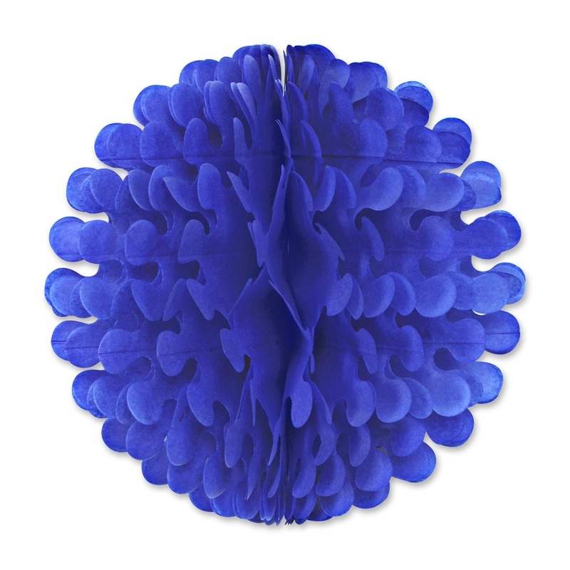 Tissue Flutter Party Ball - medium blue
