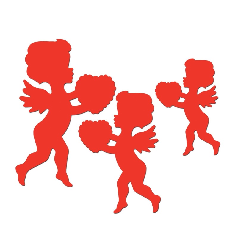 Valentine's Day Packaged Printed Cupid Cutouts (6 per Package)