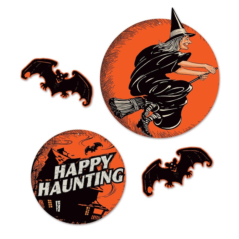 18.25 Inch Vintage Halloween Cutouts (4 per Package)