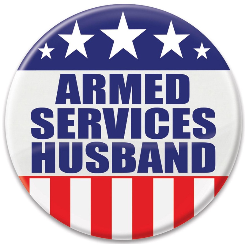 Armed Services Husband Button