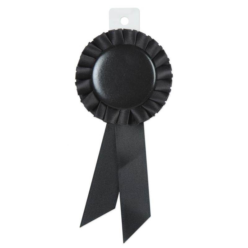 Award Party Ribbon - black