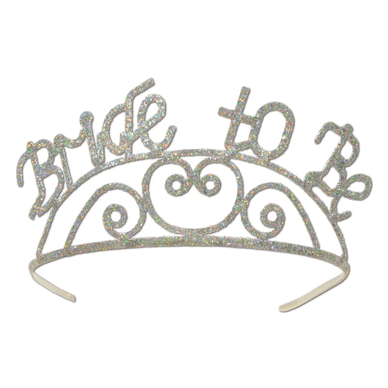 Bachelorette Party Glittered Metal Bride To Be Tiara