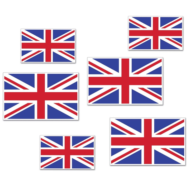 British Flag Party Cutouts (6 per Package)