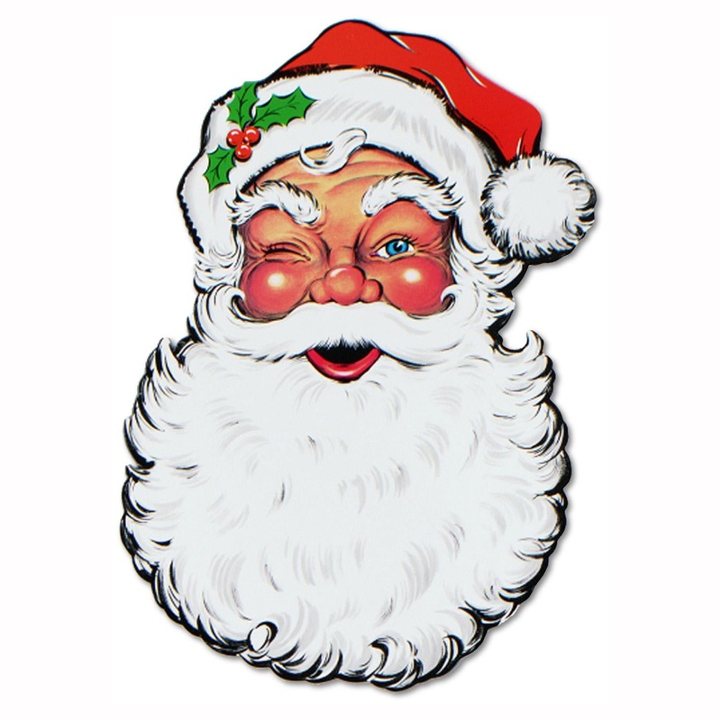 Christmas Display Santa Face Cutout