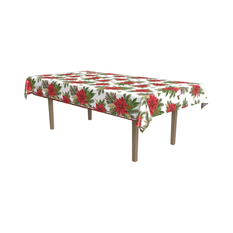 Christmas Poinsettia Tablecover (12 Packages)