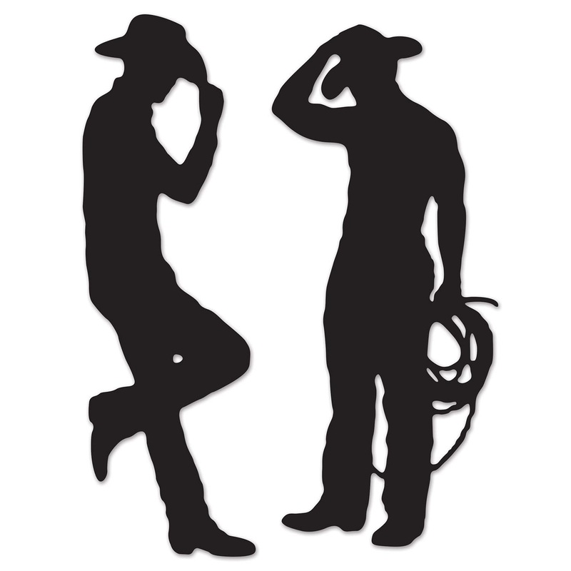 Cowboy Party Silhouettes (2 per Package)
