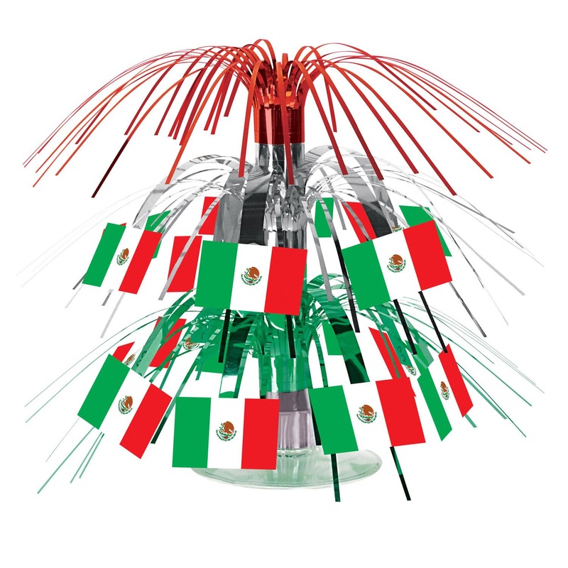 Fiesta Mexican Flag Mini Cascade Centerpiece