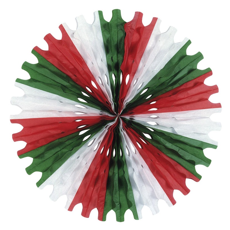 Fiesta Tissue Fan - red - white - green